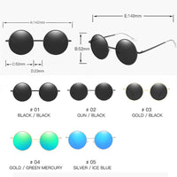 Luxury Round Sunglasses Men Polarized Glasses For Men/Women Punk Retro Sunglasses Men Mirror Gafas De Sol Hombre