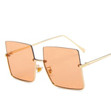 Square Rimless Sunglasses Women Luxury Glasses Women/Men Retro Brand Eyeglasses Women Metal Gafas De Sol Mujer