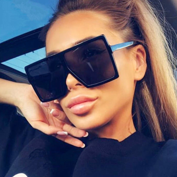 Vintage Big Square Sunglasses Women Goggles Mens Oversize Sun Glasses Female Fashion Famous Brand Black Eyewear Gafas de sol