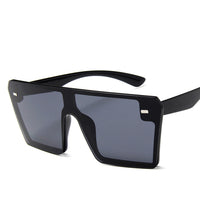 Oversized Square Sunglasses Women 2020 Luxury Brand Fashion Flat Top Red Black Clear Lens One Piece Men Gafas Shade Mirror UV400