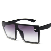 Oversized Square Sunglasses Women 2020 Luxury Brand Fashion Flat Top Red Black Clear Lens One Piece Men Gafas Shade Mirror UV400