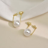 2021 New Trendy Irregular Circle Simulated Pearl Stud Earrings For Women Fashion Jewelry Party Elegant Pendientes