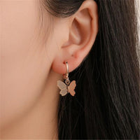 Beautiful Korean Butterfly Earring swing gold drop earrings for woman 2022 aesthetic sands girl jewelry