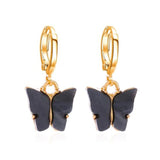 Beautiful Korean Butterfly Earring swing gold drop earrings for woman 2022 aesthetic sands girl jewelry