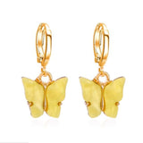 Beautiful Korean Butterfly Earring swing gold drop earrings for woman 2022 aesthetic sands girl jewelry