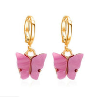 Beautiful Korean Butterfly Earring swing gold drop earrings for woman 2022 aesthetic sands girl jewelry