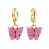 Beautiful Korean Butterfly Earring swing gold drop earrings for woman 2022 aesthetic sands girl jewelry