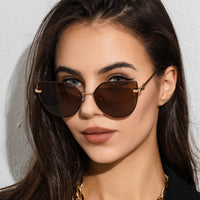 Oversized Cateye Sunglasses Women Luxury Brand Glasses Women/Men Gradient Eyewear Women Metal Gafas De Sol Mujer 2022