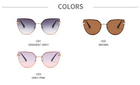 Oversized Cateye Sunglasses Women Luxury Brand Glasses Women/Men Gradient Eyewear Women Metal Gafas De Sol Mujer 2022