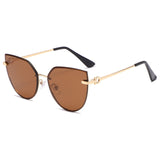 Oversized Cateye Sunglasses Women Luxury Brand Glasses Women/Men Gradient Eyewear Women Metal Gafas De Sol Mujer 2022