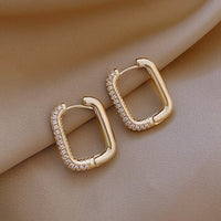 2021 Korean Fashion New Exquisite Simple Geometric Earrings Temperament Small Versatile Earrings Women&#39;s Jewelry