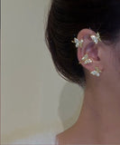 1PC 2021 New Fashion Gold Color Moon Star Clip Earrings For Women Simple Fake Cartilage Long Tassel Ear Cuff Jewelry