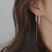 1PC 2021 New Fashion Gold Color Moon Star Clip Earrings For Women Simple Fake Cartilage Long Tassel Ear Cuff Jewelry