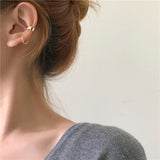 1PC 2021 New Fashion Gold Color Moon Star Clip Earrings For Women Simple Fake Cartilage Long Tassel Ear Cuff Jewelry