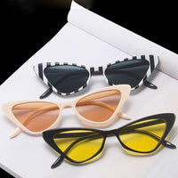 2022 Small Cateye Sunglasses Women High Quality Eyewear Women/Men Retro Glasses Women Mirror UV400 Gafas De Sol Mujer