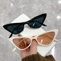 2022 Small Cateye Sunglasses Women High Quality Eyewear Women/Men Retro Glasses Women Mirror UV400 Gafas De Sol Mujer