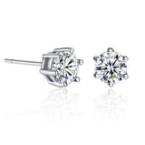 New contracted small Geometric metal Earrings Korean shiny crystal sweet fresh senior Women Stud Earrings