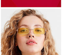 2022 Small Rectangle Sunglasses Women/Men Brand Designer Glasses Lady Luxury Eyewear Women Mirror Oculos De Sol Gafas