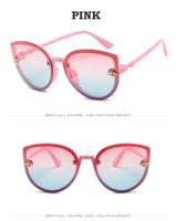 Boy Girl Cute Cartoon Bear Shape Fashion Round Sunglasses Children Vintage Sunglasses UV Protection Classic Kids Eyewear