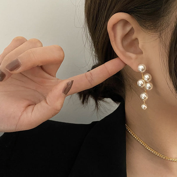 2022 New Korean Design Trendy Sweet Cute Pearl Stud Earrings For Women Fashion Chic Big Elegant Earring Party Jewelry