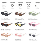 2022 Oval Women Sunglasses Small Frame Sunglasses Women Fashion Brand Designer Sunglasses For Women Retro Hip Hop UV400