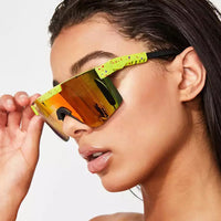 Oversized Sport Sunglasses Women Cycling Eyewear Women/Men Outdoor Windproof Glasses Women Mirror Gafas De Sol Mujer