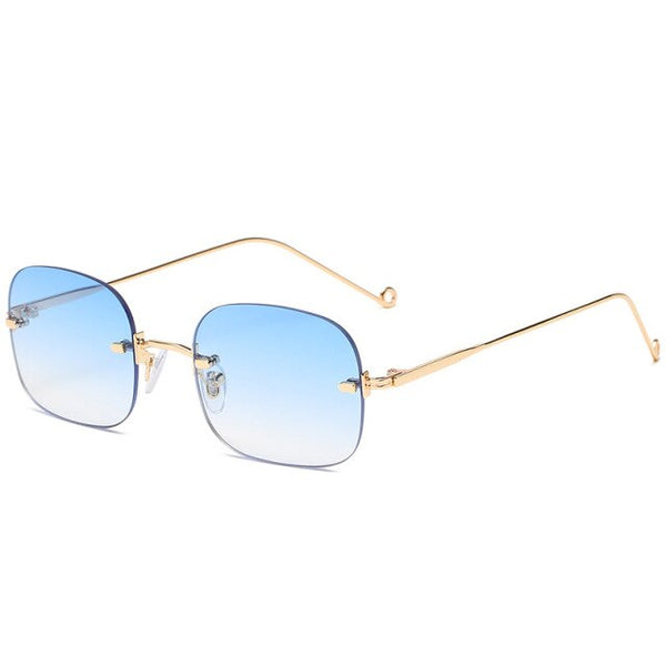 Rimless Square Sunglasses Women Luxury Brand Glasses Shades for Women Wholesale Gafas De Sol Para Hombre UV400