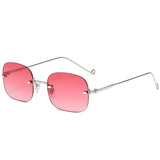 Rimless Square Sunglasses Women Luxury Brand Glasses Shades for Women Wholesale Gafas De Sol Para Hombre UV400