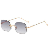 Rimless Square Sunglasses Women Luxury Brand Glasses Shades for Women Wholesale Gafas De Sol Para Hombre UV400