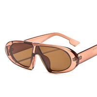 Retro Women Sunglasses Vintage Punk Sunglasses Oval Flat Top Sun Glasses Female Leopard Oculos De Sol Mujer UV400