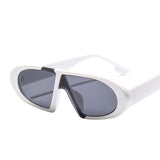 Retro Women Sunglasses Vintage Punk Sunglasses Oval Flat Top Sun Glasses Female Leopard Oculos De Sol Mujer UV400