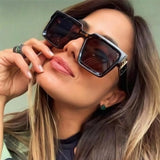 Luxury Retro Sunglasses Women Square Brand Sunglasses Women Mirror Sun Glasses Men Eyewear Oculos De Sol Feminino