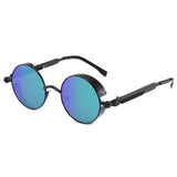 2022 Steampunk Retro Sunglasses Men Metal High Quality Eyewear for Men/Women Reflective Colorful Glasses Men UV400