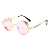 2022 Steampunk Retro Sunglasses Men Metal High Quality Eyewear for Men/Women Reflective Colorful Glasses Men UV400