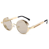 2022 Steampunk Retro Sunglasses Men Metal High Quality Eyewear for Men/Women Reflective Colorful Glasses Men UV400