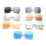 Oversized Rimless Sunglasses Women Luxury Square Glasses Women/Men Retro Eyeglasses Women Metal Gafas De Sol Mujer