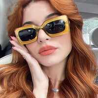 Rectangle Retro Women Sunglasses Square Glasses Women/Men Brand Designer Small Eyewear Women Gafas De Sol Hombre UV400