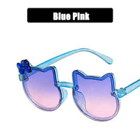 Cute Cat Kids Sunglasses 2022 New Eyeglasses Boys/Girls Bow Glasses Baby Lovely Luxury Brand Lentes De Sol Mujer UV400