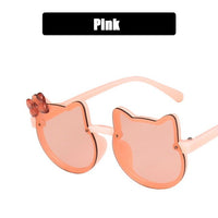 Cute Cat Kids Sunglasses 2022 New Eyeglasses Boys/Girls Bow Glasses Baby Lovely Luxury Brand Lentes De Sol Mujer UV400