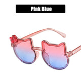 Cute Cat Kids Sunglasses 2022 New Eyeglasses Boys/Girls Bow Glasses Baby Lovely Luxury Brand Lentes De Sol Mujer UV400