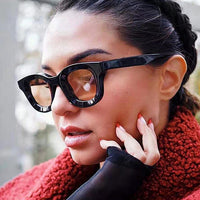 Square Sunglasses Women Luxury Cateye Glasses for Women/Men Small Round Eyewear Women Mirror Lentes De Sol Mujer