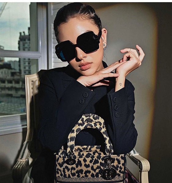 Vintage Oversized Sunglasses Women Glasses for Women/Men Square Eyewear Women Mirror Gafas De Sol Hombre UV400