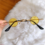 Ultra-small Vintage Round Sunglasses Women Retro Eyewear Women/Men Steampunk Glasses Men Hip hop Style Eyewear UV400