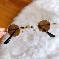 Ultra-small Vintage Round Sunglasses Women Retro Eyewear Women/Men Steampunk Glasses Men Hip hop Style Eyewear UV400