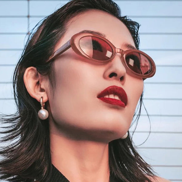 Oval Retro Sunglasses Women Luxury Brand Eyewear for Women/Men Small Designer Glasses Women Mirror Gafas De Sol Mujer