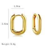 Fashion and simple female water drop pendant ear line Smooth Metal Hoop Earrings For Woman Korean Temperament Girl&#39;s Daily Wear