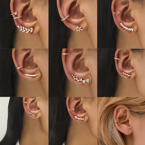 1Pc Helix Cartilage Conch Fake Without Piercing Cuff Earring Earcuff Wrap Rock Earring Cuff No Piercing Women Clip Adjustable