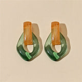 2021 Colorful Transparent Clear Resin Acrylic Water Drop Earrings Geometric Hollow Drop Earrings For Women Girls Jewelry