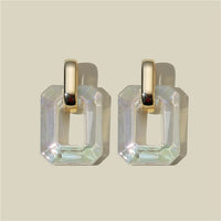 2021 Colorful Transparent Clear Resin Acrylic Water Drop Earrings Geometric Hollow Drop Earrings For Women Girls Jewelry