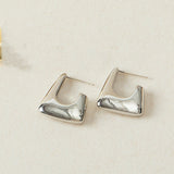 Geometric Earrings Rectangular gold earrings Women&#39;s earrings metal titanium steel earrings 2021 New trendy earrings